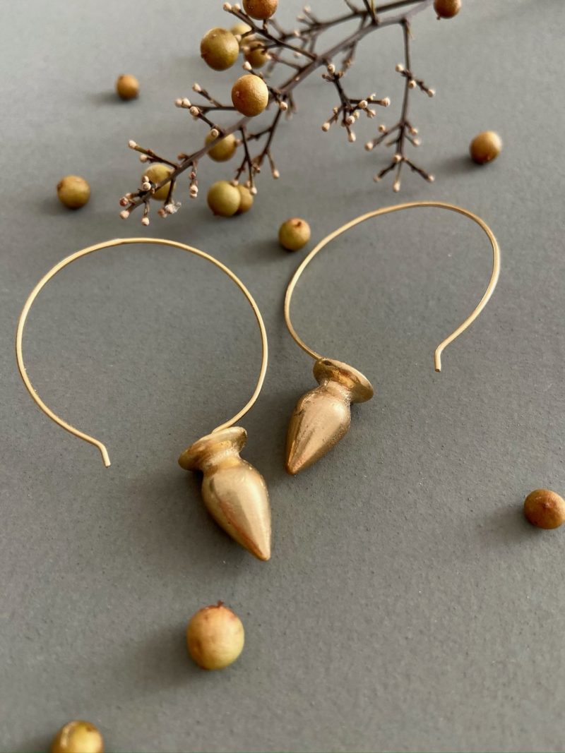 Boucles d'oreilles-Byzan-choufchouf-bijoux-or-laiton-maroc