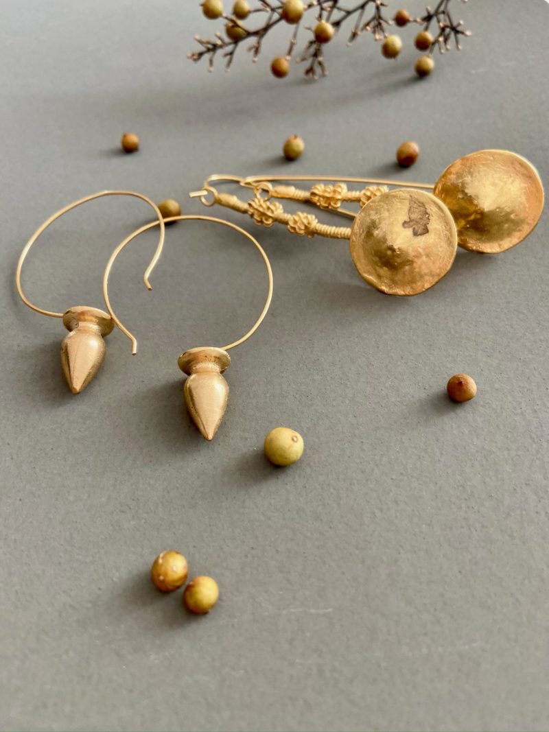 Boucles d'oreilles-Byzan-choufchouf-bijoux-or-laiton-maroc