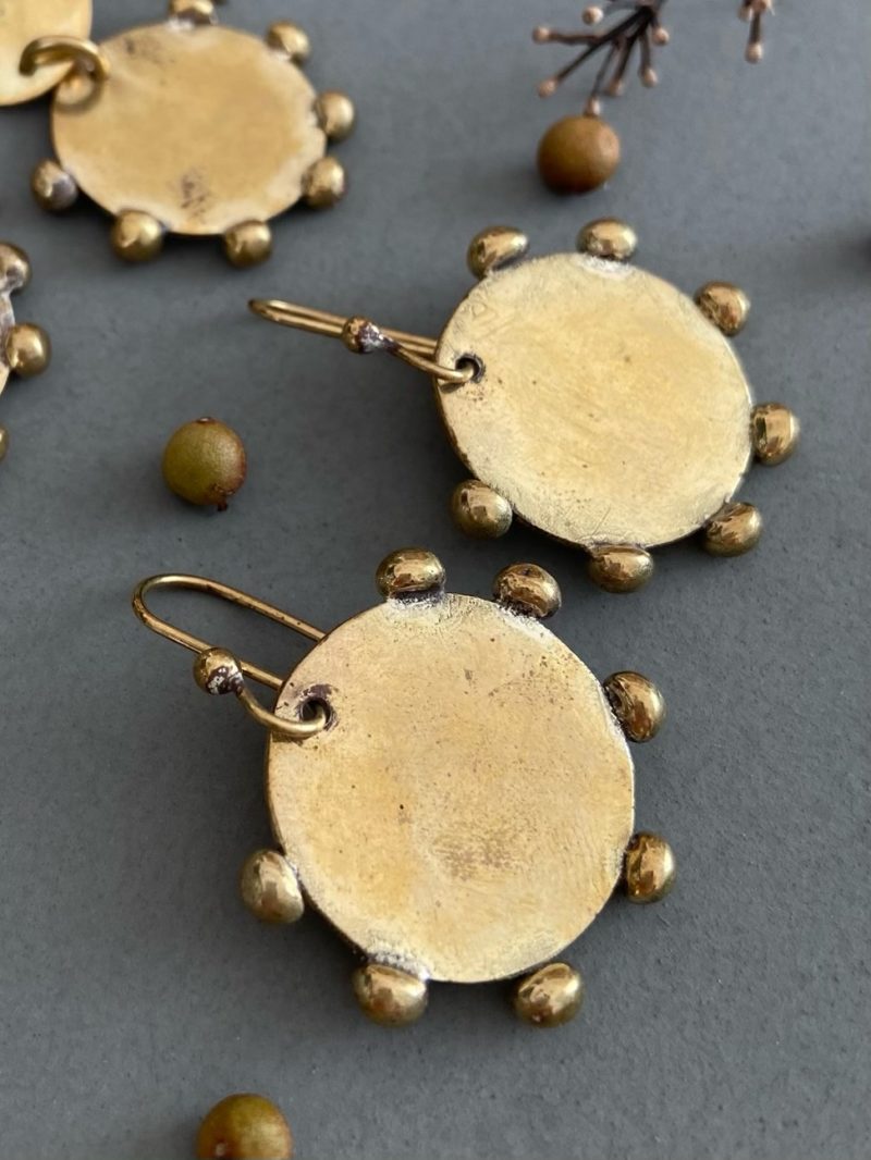 Hamimi-boucles d'oreilles-laiton-marrakech-bijoux-maroc-femmes-atelier-créations-Hebba Line Earrings