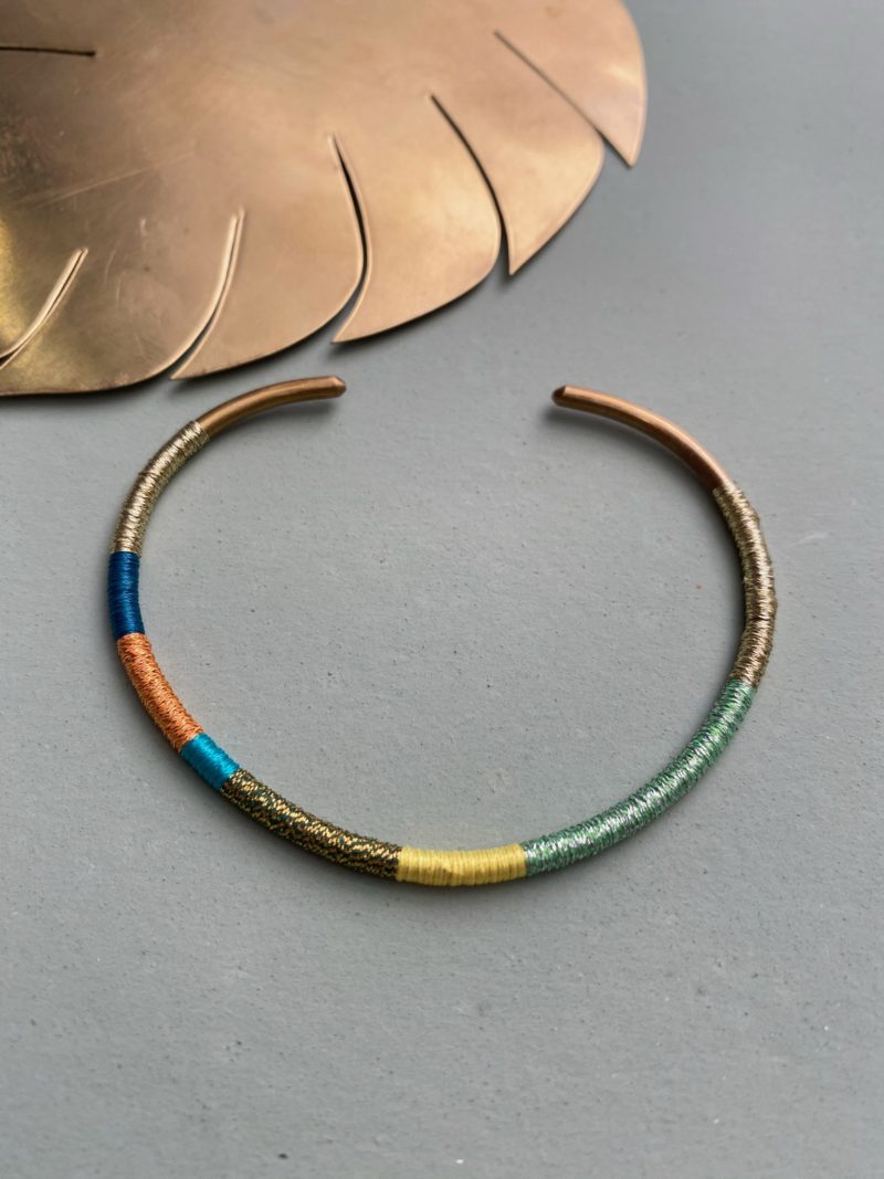Jonc-laiton-fils de couleurs-faubourg des gazelles-bracelet-bijoux-Maroc-Marrakech