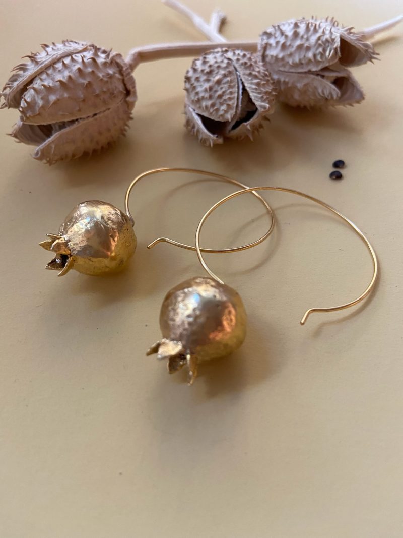 Boucles d’oreilles-Byzan-laiton-or-maroc-bijoux-marrakech-grenade-or-cadeau-créole-grenade